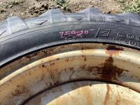 7.50-18 - (2) GOODYEAR PIVOT TIRES W/ 6-BOLT RIMS