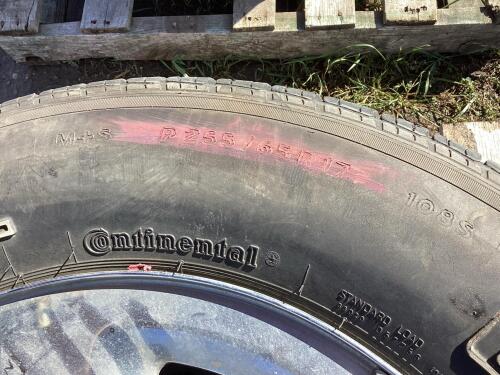 P255/65R17 - (2) CONTINENTAL TIRES W/ 6-BOLT RIMS