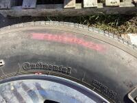 P255/65R17 - (2) CONTINENTAL TIRES W/ 6-BOLT RIMS