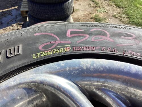 LT265/75R16 - (4) TOYO RADIAL TIRES W/ 5-BOLT RIMS