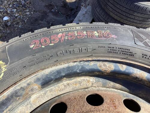 205/55R16 - (4) NORDMAN TIRES W/ 5-BOLT RIMS