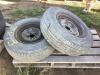 P225/75R15 102S M+S - (2) GOODYEAR WRANGLER TIRES W/ 5-BOLT RIMS - 3