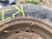 (5) MIXED TIRES W/ (6) RIMS