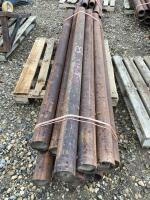 PALLET W/ (10) 8' STEEL PIPES