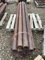 PALLET W/ (10) 10' STEEL PIPES