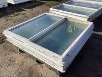 (3) GLASS WINDOWS 47" X 47"