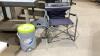 (2)ITEMS - COLEMAN FOLDING LAWN CHAIR + COLEMAN BEVERAGE COOLER