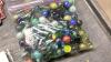 BOX W/ MARBLES, EASTER PAILS, MAGNETIC ANIMAL CARDBOARD CUT OUTS - 4