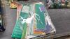 BOX W/ MARBLES, EASTER PAILS, MAGNETIC ANIMAL CARDBOARD CUT OUTS - 7