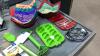 KITCHEN ITEMS - CUTTING BOARD, ICE CUBE TRAY, COASTERS, SALAD SERVERS - 2