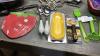 KITCHEN ITEMS - CUTTING BOARD, ICE CUBE TRAY, COASTERS, SALAD SERVERS - 4