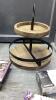 BOX W/ASSORTED FRAMES, DVD&rsquo;S, 2-TIER STAND, THERMOSTAT - 4