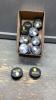 BOX WITH 17 HOCKEY PUCKS &ldquo;SOURCE FOR SPORTS&rdquo;