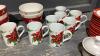 CHRISTMAS DISHES - CREAM,SUGAR, BUTTER, S+P, SMALL PLATES, MUGS, BOWLS - 3