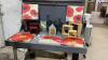 BOX W/(2)SETS OF FLOATING SHELVES, VIBRANT FLORAL PICTURES, METAL CANDLE HOLDERS