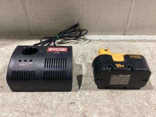 RYOBI CHARGER-PLUS+ W/ 18V BATTERY-ONE+