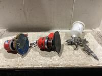 SHOP FLAT W/ (2) AIR SANDERS & AIR SPRAY GUN