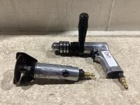 SHOP FLAT OF PNEUMATIC TOOLS W/ GRINDER & DRILL