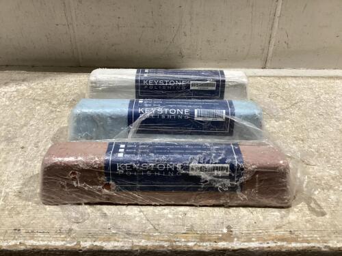 (3) KEYSTONE POLISHING - BLUE, GREY & BROWN