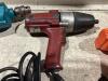 SHOP BOX OF CORDED TOOLS W/ (2) DRILLS, HEAT GUN & WORK-LIGHT BAR - 3