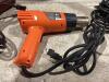 SHOP BOX OF CORDED TOOLS W/ (2) DRILLS, HEAT GUN & WORK-LIGHT BAR - 5