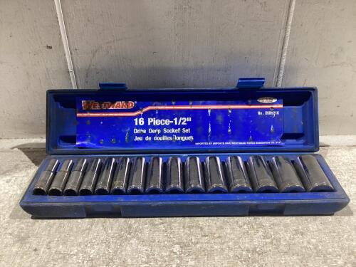 WESTWARD 16PCS-1/2" DRIVE DEEP SOCKET SET - SAE