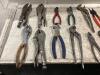 PLASTIC CONTAINER OF ASSORTED PLIERS W/ VISE GRIPS - 2