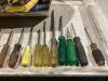 SHOP BOX OF MIXED SCREWDRIVERS & WRENCHES - 4