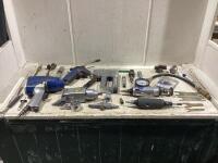 SHOP BOX OF PNEUMATIC TOOLS & ATTACHMENTS