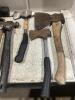 SHOP PAIL OF MIXED HAMMERS & HATCHETS - 4