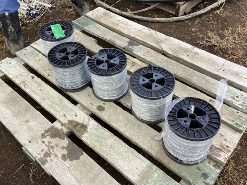 5 spools of small wire