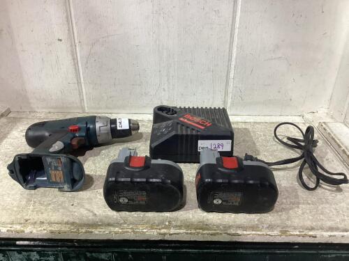 BOSCH DRILL SET W/ CHARGER & BATTERIES
