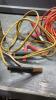 RED HEAD MOTOR OIL WOOD CRATE W/EXTENSION CORDS + BOOSTER CABLES - 2