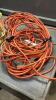 RED HEAD MOTOR OIL WOOD CRATE W/EXTENSION CORDS + BOOSTER CABLES - 3