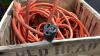 RED HEAD MOTOR OIL WOOD CRATE W/EXTENSION CORDS + BOOSTER CABLES - 6
