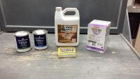 BOX W/NATURA CLEANER, GROUT, PAINT, HAND SOAP