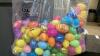 BLUE TOTE W/CHRISTMAS + EASTER DECOR ITEMS - 5