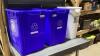 STACK W/(2) RECYCLE BINS + STERLITE HAMPER(NO LID)