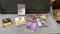 BOX OF ASSORTED BOOKS - DARRYL SITTLER, IAN TYSON TANYA TUCKER, REBA, TIM ALLEN, K.D. LANG,