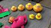 FLAT W/ASSORTED TOYS - MINNIE MOUSE, ARIAL, DUCKS, DOLPHINS, CRABS - 3