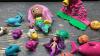 FLAT W/ASSORTED TOYS - MINNIE MOUSE, ARIAL, DUCKS, DOLPHINS, CRABS - 5