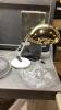 (2) ITEMS - FAN + DESK LAMP - BOTH UNUSED + NEED PROPER ASSEMBLING - 2