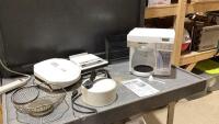 (2)BOXES - BLACK + DECKER SPACEMAKER COFFEE POT, GEORGE FOREMAN, GRILL, SANDWICH TOASTER