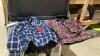 BOX W/ 2 LINED HOODED SHIRT JACKETS- ONE NEW