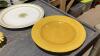 (2) FLATS W/ SUNFLOWER + FALL COLOURED PLATES + CANDLE HOLDERS - 3