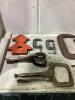 SHOP FLAT OF MIXED ANTIQUE CLAMPS & MISCELLANEOUS - 2