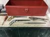 TOOL BOX OF MISCELLANEOUS W/ STAPLER, VISE-GRIPS, PLASTIC ORGANIZERS & KNIFE - 3