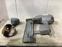 SHOP FLAT OF PNEUMATIC TOOLS W/ PALM NAILER & ROOFING NAILER