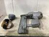 SHOP FLAT OF PNEUMATIC TOOLS W/ PALM NAILER & ROOFING NAILER