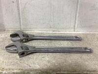 (2) 18" ADJUSTABLE WRENCHES